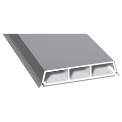 Trapez-Sprosse 65mm SK Lg. 6,00m foliert, mit zwei schwarzen Weichlippen 71 5505-167 Silbergrau Produktbild