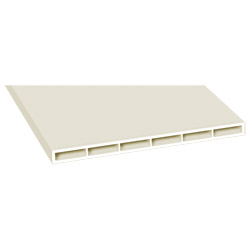 Kammerprofil 100x7 mm Lg. 6,00 m ohne Nase, VE: 60 m Cremeweiß Produktbild