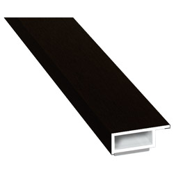 Kammerprofil 20x7mm SK Lg. 6,00m foliert mit Nase 85 1805-167 Schwarzbraun Produktbild