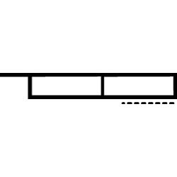 Kammerprofil 20x7 mm SK Lg. 6,00 m foliert mit Nase 314 9008-167 Eiche Rustikal Produktbild