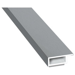 Kammerprofil 20x7 mm SK Lg. 6,00 m foliert mit Nase 71 5505-167 Silbergrau Produktbild
