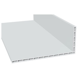 Winkelprofil 180x80mm Lg. 6,00m Weiß, VE: 30m Produktbild