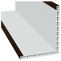 Hohlkammerwinkel 110x90mm Lg. 6,00m foliert 205 2089-167 Eiche Dunkel Produktbild