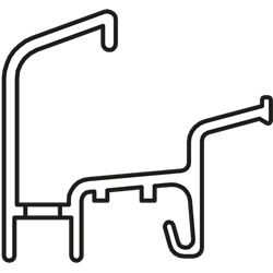 Regenschiene Donau 22 F Ral 9016 VE60 Produktbild