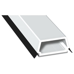 Trapez-Sprosse 27 mm SK Lg 6,00m mit zwei schwarzen Weichlippen weiß Produktbild