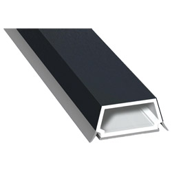 Trapez-Sprosse 27mm SK Lg. 6,00m foliert, mit zwei schwarzen Weichlippen 70 1605-167 Anthrazitgrau Produktbild