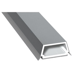 Trapez-Sprosse 27mm SK Lg. 6,00m foliert, mit zwei schwarzen Weichlippen 71 5505-167 Silbergrau Produktbild