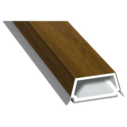 Trapez-Sprosse 27mm SK Lg. 6,00m foliert, mit zwei schwarzen Weichlippen 217 8001-167 Golden Oak Produktbild