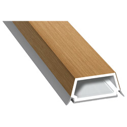 Trapez-Sprosse 27mm SK Lg. 6,00m foliert, mit zwei schwarzen Weichlippen 306 9041-167 Bergkiefer Produktbild