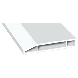 Zierleiste 60x10mm Lg. 6,00m Weiß, VE: 60m Produktbild