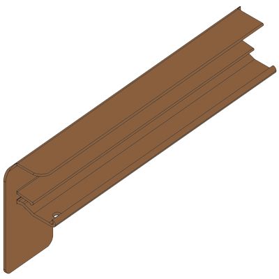 S6 G216 dunkelbronze - Aluminium-Bordstück ohne Dehnungsausgleich Produktbild