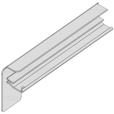 S6 EV1 silberfarbig - Aluminium-Bordstück ohne Dehnungsausgleich Produktbild