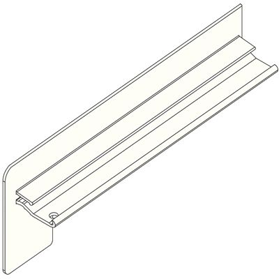 S7 RAL 9016 weiß - Aluminium-Bordstück ohne Dehnungsausgleich Produktbild
