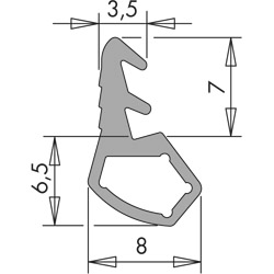 DICHTUNG HH0134-02 L=100M RAL7040 K1 Produktbild