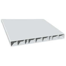 Hohlkammerprofil 200x20mm Lg. 6,00m Weiß, VE: 30m Produktbild