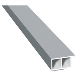 Kammerprofil 30x15mm SK Lg. 6,00m foliert, mit Nase 71 5505-167 Silbergrau Produktbild