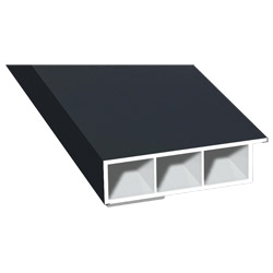 Kammerprofil 60x15mm SK Lg. 6,00m foliert, mit Nase 70 1605-167 Anthrazitgrau Produktbild