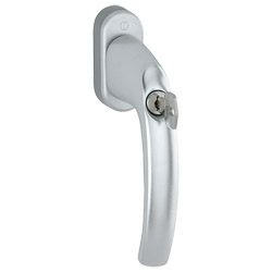 0530S/U26 TBT4 F1 Alu natur/N10A, mit Arrettierung, alusilber/7mm/32mm vorst./Drehzyl. 2W153//ohne Schrauben/Rastung 90° Produktbild