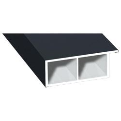 Kammerprofil 40x15mm Lg. 6,00m foliert, mit Nase 70 1605-167 Anthrazitgrau Produktbild