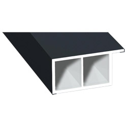 Kammerprofil 30x15mm Lg. 6,00m foliert, mit Nase 70 1605-167 Anthrazitgrau Produktbild