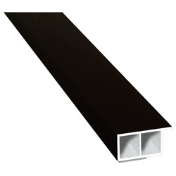 Kammerprofil 30x15mm SK Lg. 6,00m foliert, mit Nase 85 1805-167 Schwarzbraun Produktbild