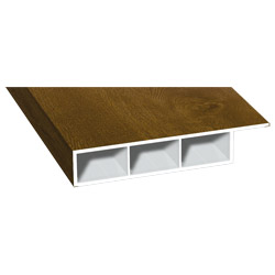 Kammerprofil 80x15mm Lg. 6,00m foliert, mit Nase 217 8001-167 Golden Oak Produktbild