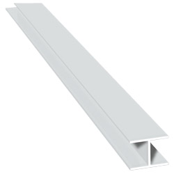 H-Profil 40x16mm Lg. 6,00m Weiß, VE: 60m Produktbild