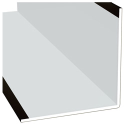 Winkelprofil 100x100x3mm Lg. 6,00m Außen foliert 85 1805-167 Schwarzbraun Produktbild