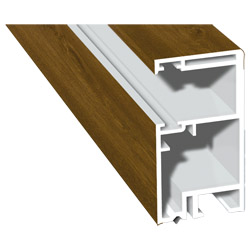 Rollladenführung 30x57mm Lg. 6,00m foliert, GK Braun, ohne Bürste 217 8001-167 Golden Oak Produktbild