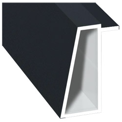 Kammerprofil 16x35 mm Lg. 6,00 m foliert 70 1605-167 Anthrazitgrau Produktbild