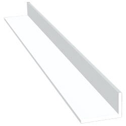 Winkelprofil 25x40x3,5mm Lg. 6,00m Weiß, VE: 60m mit Innenriefen Produktbild