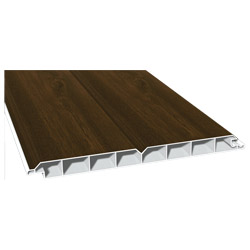 Nut- u. Federprofil 200x17mm Lg. 6,00m foliert, V-Fuge 217 8007-167 Nussbaum Produktbild