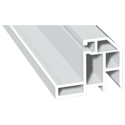 Hauptprofil Rolladenkasten 40x48mm Lg. 6,50m Weiß, VE: 65m Produktbild
