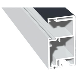 Rollladenführung 30x57mm Lg. 6,00m Rückseite foliert, ohne Bürste GK Grau 70 1605-167 Anthrazitgrau Produktbild