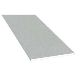 Flachprofil 80x3 mm Lg. 6,00 m foliert 436 1001 Metbrush Aluminium Produktbild