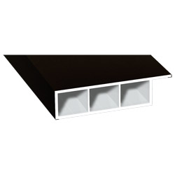 Kammerprofil 60x15mm Lg. 6,00m foliert, mit Nase 85 1805-167 Schwarzbraun Produktbild