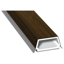 Trapez-Sprosse 27mm SK Lg. 6,00m foliert, mit zwei schwarzen Weichlippen 217 8007-167 Nussbaum Produktbild