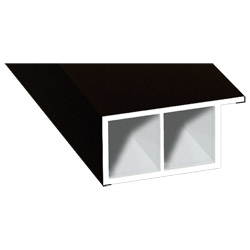 Kammerprofil 30x15mm Lg. 6,00m foliert, mit Nase 85 1805-167 Schwarzbraun Produktbild