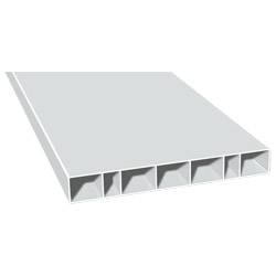 Hohlkammerprofil 150x20mm Lg. 6,00m Weiß, VE: 30m Produktbild