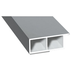 Kammerprofil 40x15mm SK Lg. 6,00m foliert, mit Nase 71 5505-167 Silbergrau Produktbild