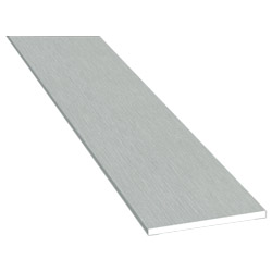 Flachprofil 50x3 mm Lg. 6,00 m foliert 436 1001 Metbrush Aluminium Produktbild