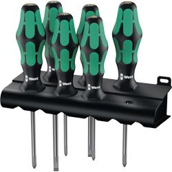 WERA Schraubendrehersortiment 335/350/355 LS/PH/PZD mit Rundklinge 6-tlg. Produktbild