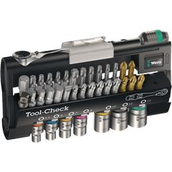 WERA Bit-/Steckschlüsselsortiment Tool-Check mit Halter und Knarre 38-tlg. Produktbild