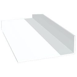 Winkelprofil 50x150x3,5mm Lg. 6,00m Weiß, VE: 30m mit Innenriefen Produktbild