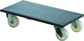 Transportroller Rad-D. 100 mm 350 kg   L600 mm B300 mm Kunststoff mit Rutschschutzbelag Produktbild