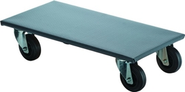 Transportroller Rad-D. 100 mm 250 kg   L600 mm B300 mm Vollgummi mit Rutschschutzbelag Produktbild