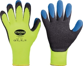 Handschuhe Größe 11 neon-gelb/blau  Forster PES mit Latex EN 388, EN 511 Kategorie II Produktbild