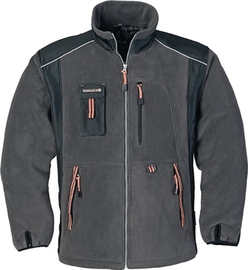 Fleecejacke Größe XXXL TERRATREND  dunkelgrau/schwarz/orange 100 % PES Produktbild