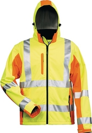 Warnschutz-Softshelljacke Größe XL  JIM gelb/orange 100 % PES Produktbild