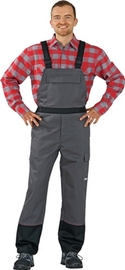 Schweißerschutzlatzhose Größe 58  Weld Shield grau/schwarz 84 % CO / 15 % PES / 1 % Carbonfasern Produktbild
